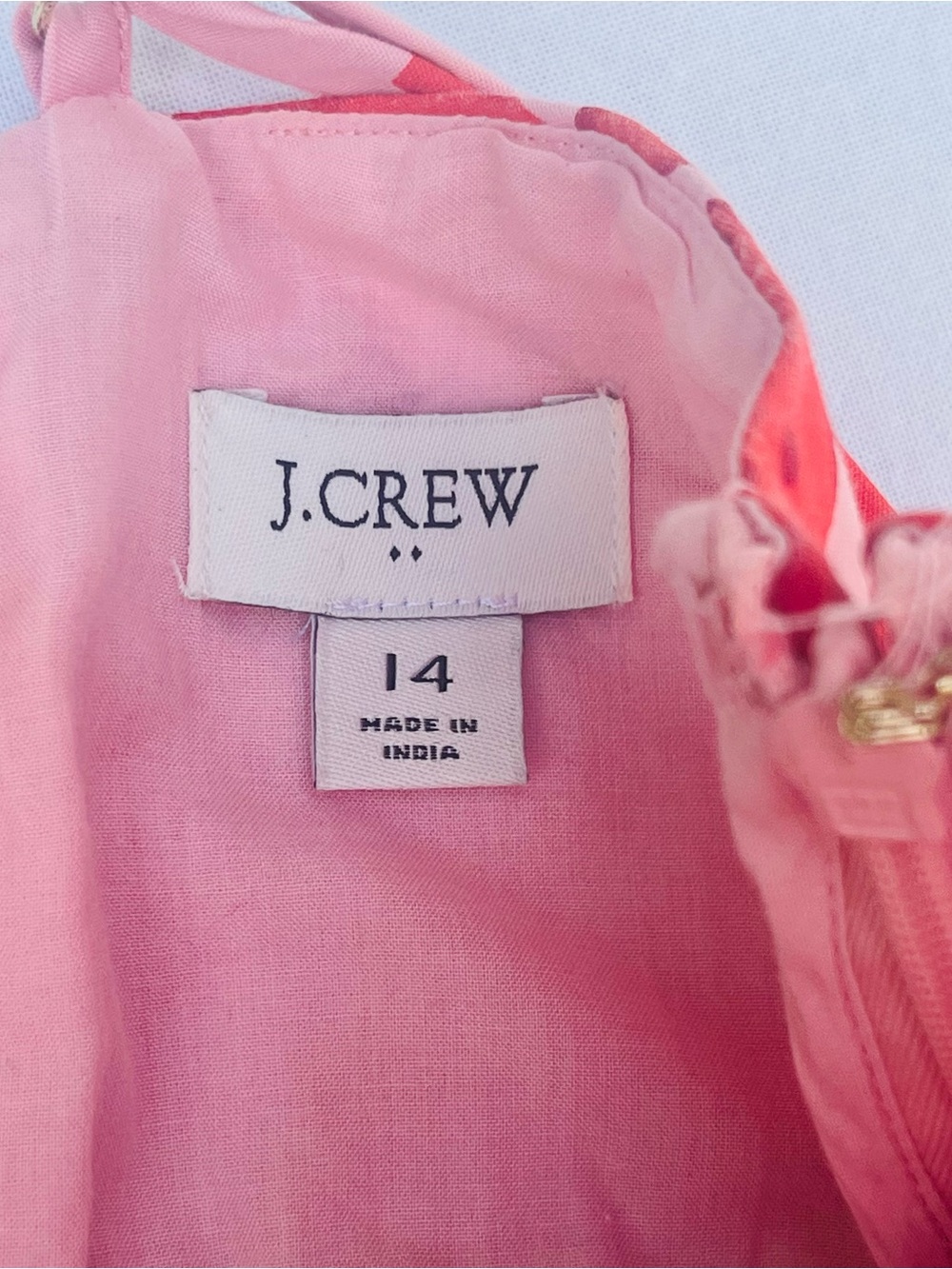 J.Crew Red Crab Lobster Starfish Design Tie-Back Strappy Summer Pink Top Size 14 - Picture 2 of 15